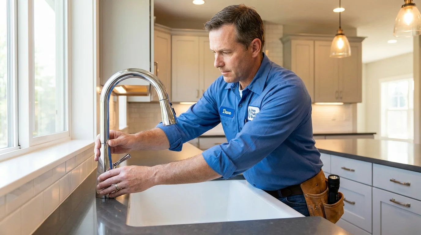 Kitchen faucet installation by Johns Plumbing LLC in Henagar